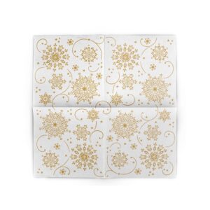 Mank Cristal Serviette aufgefaltet, Schneekristall-Design