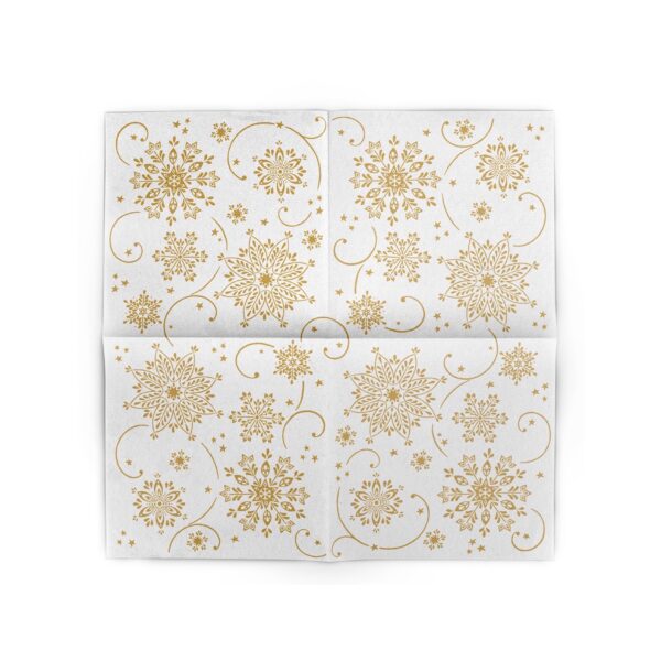 Mank Cristal Serviette aufgefaltet, Schneekristall-Design